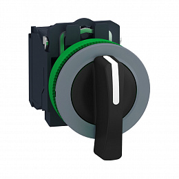 Переключатель. 22мм 2П, ручка заподлицо 1НО, CUST Schneider Electric. Вид 1