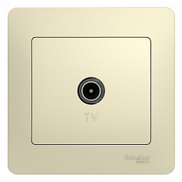 Розетка TV, в сборе (бежевый) Glossa Schneider Electric. Вид 1