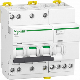 iCV40 Acti9 Дифф. автомат 3P+N, 32А, 6kА, 30mA, тип A-SI (хар-ка С) Schneider Electric. Вид 1