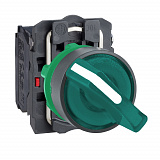 Переключатель зеленый 2 поз. 1НО+1НЗ с подсветкой 220В AC (в сборе) Schneider Electric