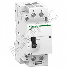 iCT Модульный контактор с ручным управлением 25A 4НО 220/240В АС Schneider Electric. Вид 1