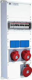 M63/1 CTFL Бокс с розетками и фланцамив сборе, металл, IP44 ABB. Вид 1