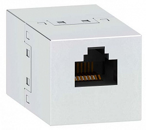 5 разъёмов (розет.часть/розет.часть) RJ45 Schneider Electric. Вид 1