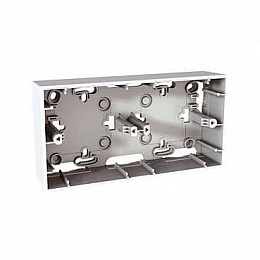 Монтажная коробка для наружной проводки 36 мм, 2 поста (белый) Unica Schneider Electric. Вид 1