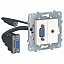 Розетка HD15+minijack (белый) Unica New Schneider Electric. Вид 1.