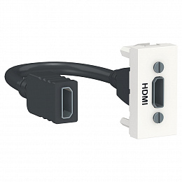 Розетка HDMI, 1 модуль (белая) Unica Modular Schneider Electric. Вид 1