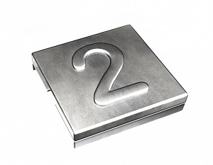 YID-CHAR-2 Маркировка для каб.стяжки,нерж.сталь,'2', (100шт) ABB. Вид 1