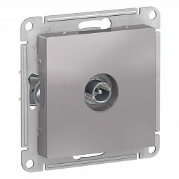 Розетка TV проходная 4DB, механизм (алюминий) Atlas Design Systeme Electric. Вид 1