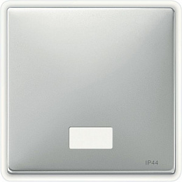 Клавиша с окном для символа, IP44, sd (сталь) Merten Schneider Electric. Вид 1