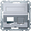 Плата наклонная для keystone RJ45 2 поста, sm (алюминий) Merten Schneider Electric. Вид 1.