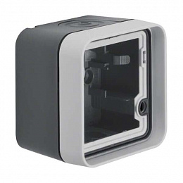 Нижняя часть коробки с вводом для проводки (серый) W.1 Berker. Вид 1