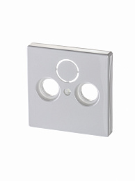 1743-84-500 Накладка (центральная плата) для TV-R-SAT розетки, серия solo/future, цвет davos/альпийский белый ABB. Вид 1