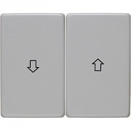 Клавиша для 2-клавишного выключатля жалюзи с оттиском «Стрелка» (полярная белизна, глянцевый) Arsys Berker. Вид 1