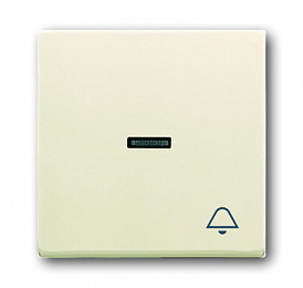 1789 KI-82 Клавиша для механизма 1-клавишного выключателя/переключателя/кнопки, с прозрачной линзой и символом "ЗВОНОК", серия solo/future, цве savan. Вид 1