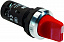 C2SS2-30R-01 Переключатель 2-х позиционный красный 1НЗ (90 градусов) с фиксацией ABB. Вид 1.