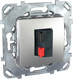 Аудиорозетка (алюминий) Unica Top Schneider Electric. Вид 1