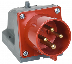 ССИ-524 Вилка стационарная 3P+PE, 32А, 6ч, 380В, IP44 ИЭК. Вид 1