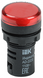 AD22DS(LED) Лампа матрица d22мм красный 36В AC/DC ИЭК. Вид 1