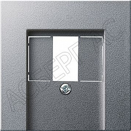 Накладка аудиорозетки (алюминий) System 55 GIRA. Вид 1