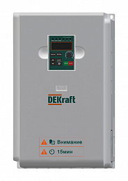 Преобразователь частоты 11кВт 3 фазы 380В с торм. модулем DEKraft. Вид 1
