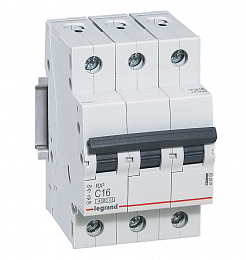 RX3 Автоматический выключатель 3-полюсный 16A 4,5kА (хар-ка С) Legrand. Вид 1