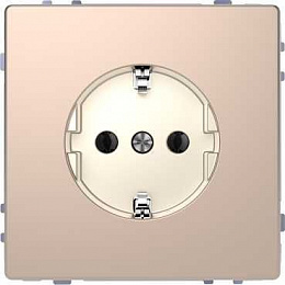 Розетка 16а, с з/к, без шт (шампань) Merten D-Life Schneider Electric. Вид 1