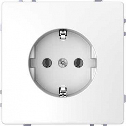 Розетка 16А, с з/к, без шторок (белый лотос) Merten D-Life Schneider Electric. Вид 1