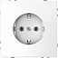 Розетка 16А, с з/к, без шторок (белый лотос) Merten D-Life Schneider Electric. Вид 1.