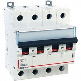 DX3-E Автоматический выключатель 4-полюсный 25A 6kA (хар-ка C) Legrand. Вид 1