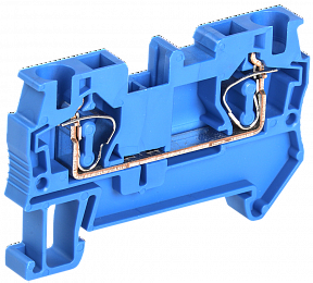 Клемма пружинная КПИ 2в-4 41А синяя (1упак- 40шт) ИЭК. Вид 1
