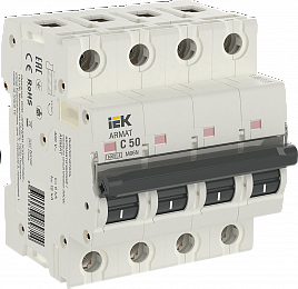 M06N Автоматический выключатель 4-полюсный, 50А, 6kA (хар-ка C) ИЭК. Вид 1