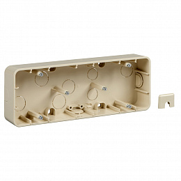 Коробка О/У, 3 поста (бежевый). Merten M-Trend Schneider Electric. Вид 1