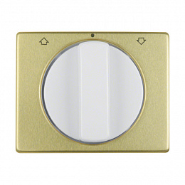 Накладка с вращающейся ручкой для жалюзийного поворотного выключателя (золотой/полярная белизна) Arsys Berker. Вид 1