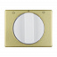 Накладка с вращающейся ручкой для жалюзийного поворотного выключателя (золотой/полярная белизна) Arsys Berker. Вид 1.