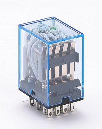 Промежуточное реле 4 конт. с инд. led 5а 24в dc пр-1 DEKraft. Вид 1