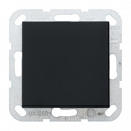 Переключатель 1-клавишный, перекрестный (черный матовый) System 55 Gira. Вид 1