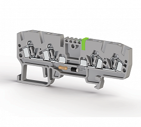 YBK 2,5CLD 220 VAC Клеммник с 4 пружинами на DIN-рейку 2,5мм.кв. (серый) Klemsan. Вид 1