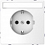 Розетка 16А с з/к и полем для надписи (белый лотос) Merten D-Life Schneider Electric. Вид 1.