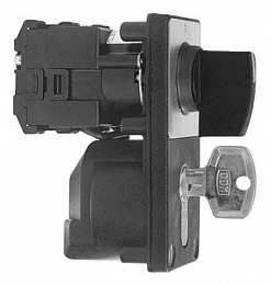 Переключатель12а черный с ключем Schneider Electric. Вид 1