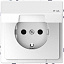 Розетка 16А с з/к и крышкой IP44 (белый лотос) Merten D-Life Schneider Electric. Вид 1.