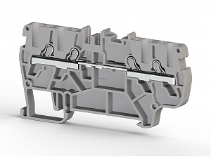 PYK 2,5С Клеммник пруж.быстрозажимной (Push in), 4-х выводной, 2,5мм.кв. (серый) Klemsan. Вид 1