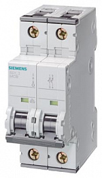 Автомат 2-полюсный 16А 6кА (хар-ка C) Siemens. Вид 1