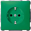 Розетка для спец.эл.ц., qf sd (зеленый) Merten Schneider Electric. Вид 1.
