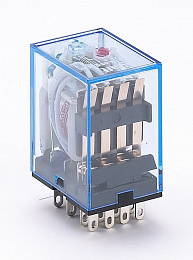 Промежуточное реле 4 конт. с инд. led 5а 24в ac пр-1 DEKraft. Вид 1