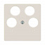 Накладка для антенной розетки, 4 отверстия (белый, глянцевый) Berker. Вид 1.