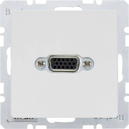 Розетка VGA (полярная белизна, бархат) Q.1/Q.3 Berker. Вид 1