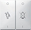 Клавиша двойная с пикторгаммами, sd (полярный белый) Merten Schneider Electric. Вид 1.