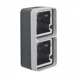 Нижняя часть коробки с вводом для проводки (серый) W.1 Berker. Вид 1