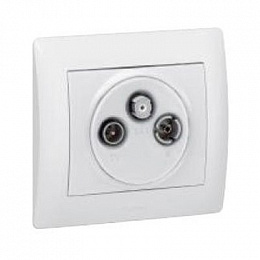 Накладка TV+FM+SAT розетки (titanium) Galea Life Legrand. Вид 1