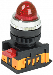 AL-22 Лампа сигнальная d22мм красный неон/240В цилиндр ИЭК. Вид 1